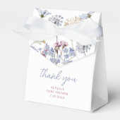 Violet Wildflower Baby shower Bedankdoosjes (Voorkant Zijde)