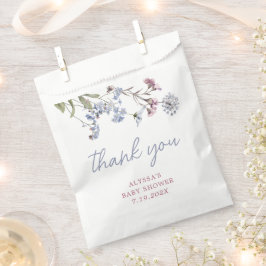 Violet  Wildflower Baby shower Favor Bags Bedankzakje