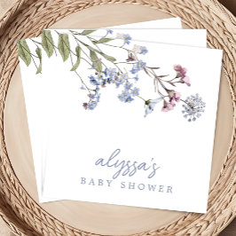 Violet  Wildflower Baby shower Servet