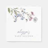 Violet  Wildflower Baby shower Servet (Voorkant)