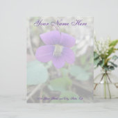 Violet Wildflower Coordinating Items Briefhoofd (Staand voorkant)