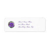 Violet Wildflower Coordinating Items Etiket (Voorkant)