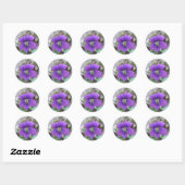 Violet Wildflower Coordinating Items Ronde Sticker (Vel)