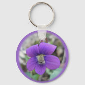 Violet Wildflower Coordinating Items Sleutelhanger (Voorkant)