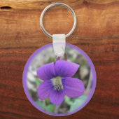 Violet Wildflower Coordinating Items Sleutelhanger (Voorkant)