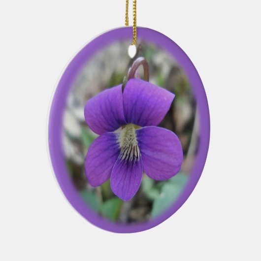 Violet Wildflower kerstversiering Keramisch Ornament (Rechts)
