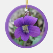 Violet Wildflower kerstversiering Keramisch Ornament (Voorkant)
