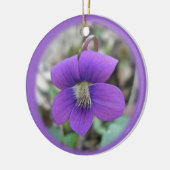 Violet Wildflower kerstversiering Keramisch Ornament (Links)