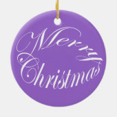 Violet Wildflower kerstversiering Keramisch Ornament (Achterkant)