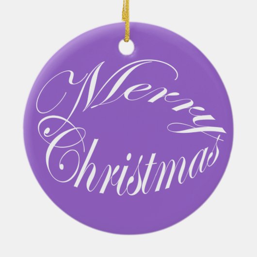 Violet Wildflower kerstversiering Keramisch Ornament (Achterkant)