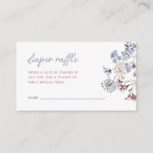 Violet Wildflower Luier Raffle Informatiekaartje (Voorkant)