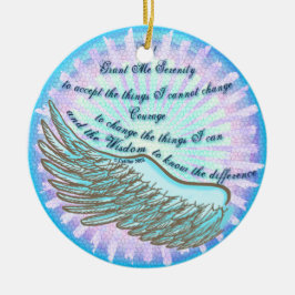 Violet Wing Serenity Prayer ornament