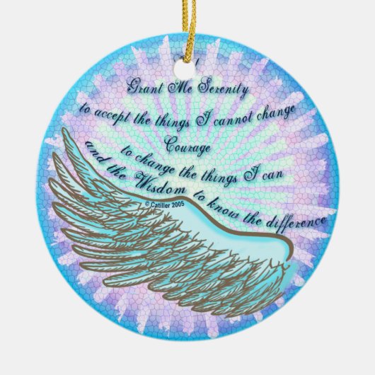 Violet Wing Serenity Prayer ornament (Voorkant)