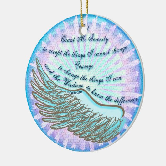 Violet Wing Serenity Prayer ornament (Links)