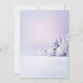 Violet Winter Forest Sneeuwlampjes sparen de datum Save The Date (Achterkant)