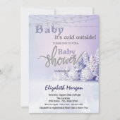 Violet Winter Landschap Bos Kaart (Voorkant)