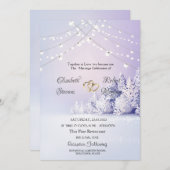 Violet Winter Landschap Bos String Lights Kaart (Voorkant / Achterkant)