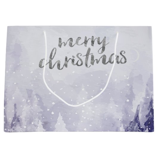 Violet Winter Landschap Sneeuw Groot Cadeauzakje (Voorkant)