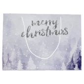 Violet Winter Landschap Sneeuw Groot Cadeauzakje (Achterkant)