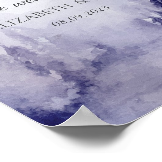 Violet Winter Landschap Sneeuw Poster (Hoek)