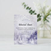 Violet Winter Landschap Sneeuw repetitie diner Kaart (Staand voorkant)