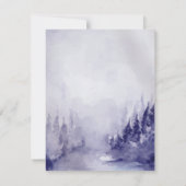 Violet Winter Landschap Sneeuw repetitie diner Kaart (Achterkant)