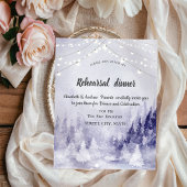 Violet Winter Landschap Sneeuw repetitie diner Kaart