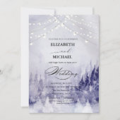 Violet Winter Landschap Sneeuwscript Kaart (Voorkant)