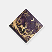 Violet Winter Whimsy – Moonlit Deer Christmas Servet (Hoek)