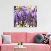 Violet Wisteria Flowers Canvas Afdruk (Insitu (Woonkamer))