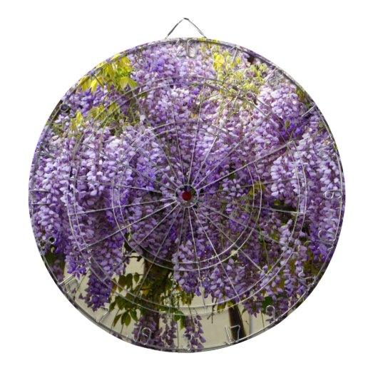 Violet Wisteria Flowers Dartbord (Voorkant)