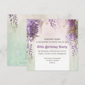 Violet wisteria gepersonaliseerde verjaardagsuitno kaart (Voorkant / Achterkant)