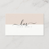 Violet & wit, kalligraferen monogram minimalistisc contactkaartje (Voorkant)