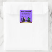 VIOLET Witch's Brew: Spooktacular halloween Vierkante Sticker (Tas)