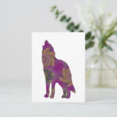 Violet Wolf Briefkaart (Staand voorkant)