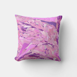 Violet Woodland Abstract, Lavender, Mauve, Paars Kussen