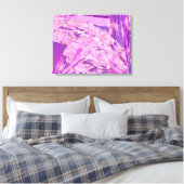 "Violet Woodland" abstract, Lavender, Paars Canvas Afdruk (Insitu (Slaapkamer))
