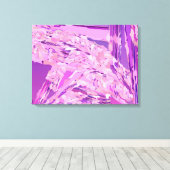 "Violet Woodland" abstract, Lavender, Paars Canvas Afdruk (Insitu (Houten vloer))