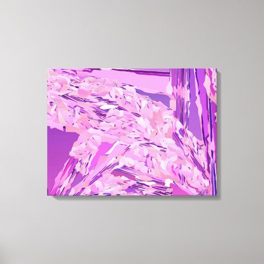 "Violet Woodland" abstract, Lavender, Paars Canvas Afdruk (Voorkant)