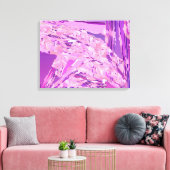 "Violet Woodland" abstract, Lavender, Paars Canvas Afdruk (Insitu (Woonkamer))