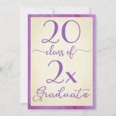 Violet Yellow Klasse van Afstuderen Kaart (Voorkant)