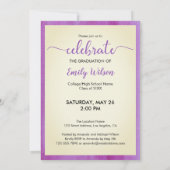 Violet Yellow Klasse van Afstuderen Kaart (Achterkant)