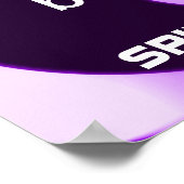 Violet Yin Yang Art Zen Holistic health Poster (Hoek)