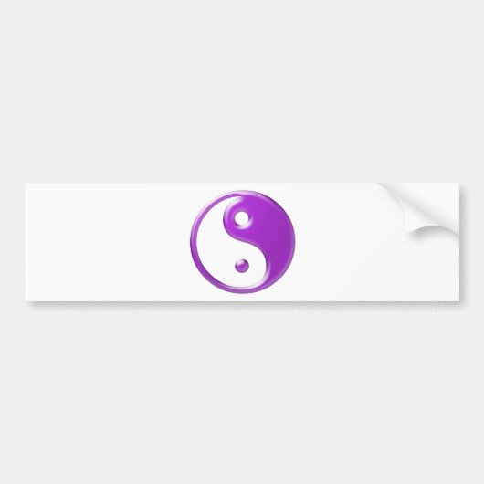Violet Yin Yang Bumpersticker (Voorkant)
