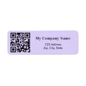 Violet zakelijke qr code retouradres etiket (Voorkant)