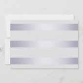 Violet Zilveren Glans Strepen Monogram2 Save The Date (Achterkant)