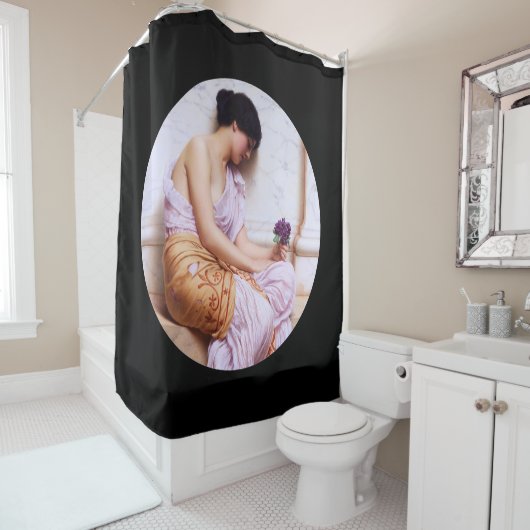 Violet, zoet Violet c1908 Douchegordijn (In situ)