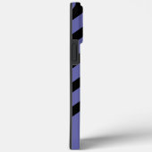 violet zwart Chevron-patroon Monogram Case-Mate iPhone Case (Achterkant / Rechts)