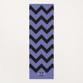 violet zwart Chevron-patroon Monogram Yogamat (Voorkant)