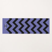 violet zwart Chevron-patroon Monogram Yogamat (Voorkant (horizontaal))